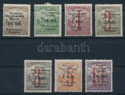 **, * Nyugat-Magyarország VI. 1921 Teljes Sor Bodor Vizsgálójellel, Közte Hármaslyukasztás (5.750) - Other & Unclassified
