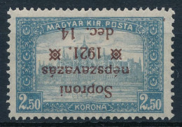 * Nyugat-Magyarország VIII. 1921 Parlament 2,50K Fordított Felülnyomattal, Bodor Vizsgálójellel / With Inverted Overprin - Other & Unclassified