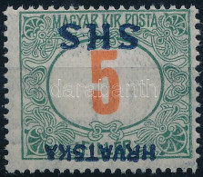 ** SHS 1919 Pirosszámú Portó 5f Fordított Felülnyomással Certificate: Zrinjscak - Other & Unclassified