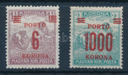 ** 1921 Kisegítő Portó 6K/1,5K, 1000K/2K Eltolódott Felülnyomással - Other & Unclassified