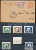 *, O 1925 Jókai Mór 2 Db Sor, Pecsételt 2000K A Középrész Gépszínátnyomatával + 1920 Légiposta 10f Díjjegyes Levelezőlap - Other & Unclassified
