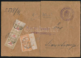 1923 Kétszer Felhasznált Boríték Hivatalos Bélyegekkel "SZEKSZÁRD" - Other & Unclassified