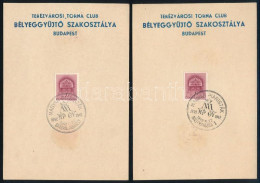 1942 13 Db Terézvárosi Torna Club Emléklap Különböző Magyar Piaristák Alkalmi Bélyegzésekkel - Other & Unclassified