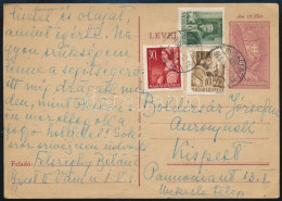 1945 12f Díjjegyes Levelezőlap 8f, 10f Hadvezérek + 30f Nagyasszonyok Bélyeggel - Other & Unclassified