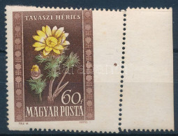 ** 1950 Virág 60f ívszéli Bélyeg Látványos Elfogazással - Other & Unclassified