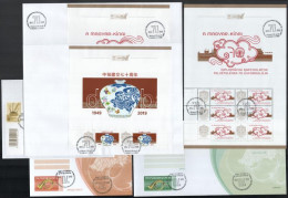 O 2019 A Magyar-kínai Diplomáciai Kapcsolatok Felvételének 70. évfordulója Megszemélyesített Kisív + 2 Klf Kisívdarab Bo - Other & Unclassified
