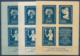 ** 1939/ 5ab + Bb + Cb Őszi Vásár Gyűjtemény Kiállítása 3 Db-os Emlékív Garnitúra (15.000) - Other & Unclassified