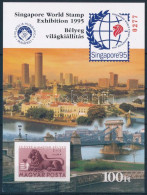 ** 1995 Singapore '95 Karton Emlékív Piros Sorszámmal, A Hátoldalon "PHILATELIA HUNGARICA AJÁNDÉKA" Felirattal - Other & Unclassified