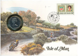 Man-sziget 1984. 10p Cu-Ni Felbélyegzett Borítékban, Alkalmi Bélyegzéssel T:UNC Isle Of Man 1984. 10 Pence Cu-Ni In Enve - Unclassified
