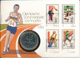 Man-sziget 1984. 1C Cu-Ni "XXIII. Olimpia Los Angeles" Bélyeges Borítékban, Bélyeggel és Bélyegzéssel T:UNC  Isle Of Man - Unclassified