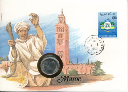 Marokkó 1974. 1D Cu-Ni Felbélyegzett Borítékban, Bélyegzéssel, Német Nyelvű Leírással T:UNC  Morocco 1974. 1 Dirham Cu-N - Unclassified
