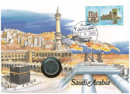 Szaúd-Arábia 1979 (1400) 5h Felbélyegzett Borítékban, Bélyegzéssel, Német Nyelvű Leírással T:UNC Saudi Arabia 1979 (1400 - Unclassified