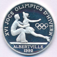 Andorra 1988. 20D Ag "XVI. Téli Olimpia Albertville" T:PP Karc, Kis Folt Andorra 1988. 20 Diners Ag "XVI Winter Olympic  - Unclassified