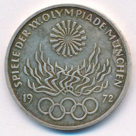 NSZK 1972F 10M Ag "MünchenI Olimpia / Olimpiai Láng" T:AU,XF Patina  FRG 1972F 10 Mark Ag "Olympic Games Munich / Olympi - Unclassified