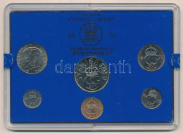 Svédország 1979. 5ö-5K (6xklf) Forgalmi Sor Műanyag Tokban T:UNC  Sweden 1979. 5 Öre - 5 Kronor (6xdiff) Coin Set In Pla - Unclassified