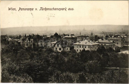 T2/T3 1910 Wien, Vienna, Bécs; Panorama V. Türkenschanzpark Aus (fl) - Unclassified