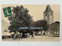 CPA 54 CHAMBLEY Carte Rare La Place De L'Eglise - Chambley Bussieres