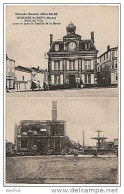 Delcampe - 51 SERMAIZE LES BAINS - Hotel De Ville Avant Et Apres La Bataille De La Marne - Sermaize-les-Bains