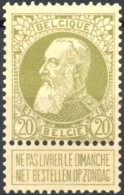 [** SUP] N° 75a, 20c Réséda Pâle, Joli Centrage (non Compté) - Fraîcheur Postale - Cote: 160€ - 1905 Thick Beard
