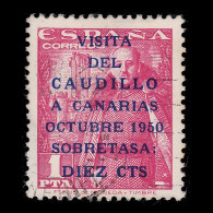 España.1950 Visita Caudillo Canarias.10c S 1p.TENERIFE.Edifil. 1083B - Gebraucht