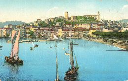 [-5%] FRANCE - Cannes - Le Port Et Le Mont Chevalier - LL - Colorisé - Carte Postale Ancienne - Cannes