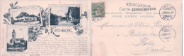 Kirchberg BE, Bahnhofstrasse Und Gasthof Zum Bären + Cachet Linéaire KIRCHBERG BERN (2.7.1900) - Kirchberg