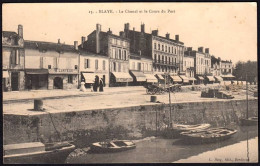 Delcampe - 33-0053 - Carte Postale GIRONDE (33) - BLAYE - 15. Le Chenal Et Le Cours Du Port - Blaye