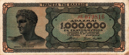 Grèce 1.000.000 Drachmes (ou Drachmai) Ephèbe 1944 - N° AE 079816 - Grèce