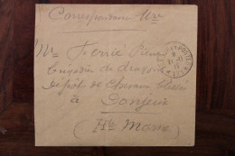1915 Secteur Postal SP 771 FM Franchise Militaire Cover WW1 WK1 Dépôt De Chevaux Blessés Donjeux Dragons - WW I