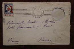 1915  Secours Aux Blessés Militaires FM EMA Cover WW1 WK1 Erinnophilie - WW I