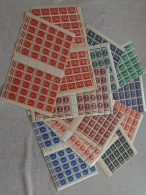 12 DEMI-PLANCHES DE 50 TIMBRES NEUF - Fogli Completi