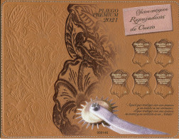 Espagne - 2021 - Métiers Anciens - Feuillet Repousseurs De Cuir - En Cuir Naturel - - Neufs