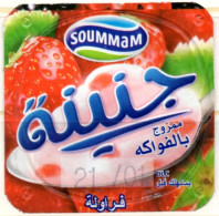 ALGERIA - Opercule Cover Yaourt Yogurt " Soummam " J'NINA Fraise Strawberry Yoghurt Yoghourt Yahourt Yogourt - Opercules De Lait
