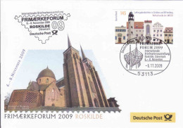 Special Stamp On The Cover, Stamp Exhibition Frimaerkeforum 2009 Roskilde, Denmark, Kirche, Deutsche Post, Mi 2736 - Covers & Documents