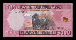 Ruanda Rwanda 5000 Francs Gorilla 2014 Pick 41 Sc Unc - Rwanda
