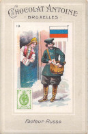 28337 " FACTEUR RUSSE-CHOCOLAT ANTOINE-BRUXELLES " CARTONCINO ORIGINALE Cm. 10 X 6,5 - Sonstige & Ohne Zuordnung