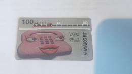 ICELAND-(ICE-D-08-311A)-Telephone Lady-(27)-(100units)-(311A14835)-(Tirage-15.000)-used Card - Iceland