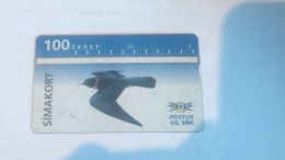 ICELAND-(ICE-D-10-411L)-BIRD 1-(32)-(100units)-(411A24745)-(spots)-(Tirage-15.000)-used Card - Iceland