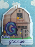Magnet Aimant De Frigo GERVAIS ALPHABET POCHOIR G DE GRANGE - Letters & Digits