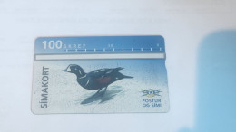 ICELAND-(ICE-D-11-411L)-BIRD 2-(34)-(100units)-(411A01387)(Spots)(Tirage-15.000) Used Card - Iceland