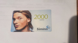 ICELAND-(IS-SIM-REF-0018)-Woman-1-(38)-(2000 KRONUR)-(343-560-060-3695)-(01.07.98)-used Card - Iceland