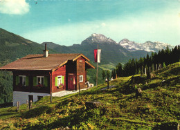 WAGRAIN, SONNALM, SALZBURG, ARCHITECTURE, PENSION, MOUNTAIN, FLAG, AUSTRIA , POSTCARD - Wagrain