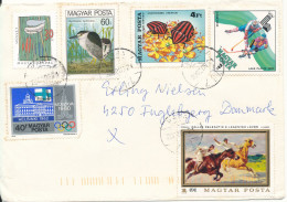 Hungary Cover Sent To Denmark 21-5-2002 With A Lot Of Topic Stamps - Briefe U. Dokumente