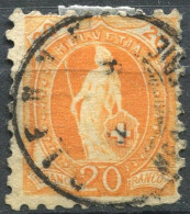 Suisse - 1900 - Yt 81 - Helvetia Debout - Oblitéré - Dents Un Peu Rognées Horizontal Bas Droite - Gebraucht