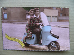 Delcampe - Cpsm Sainte Catherine SCOOTER Années 60's - St. Catherine