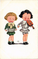 CPA AK Playing On A Violin And A Cake - Signo: HSB CHILDREN (1292641) - Other & Unclassified