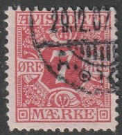 Dänemark: 1907, Verrechnungsmarke: Mi. Nr. 3, 7 Ø. Marken Zur Verrechnung Von Zeitungsgebühren.    Gestpl./used - Fiscali