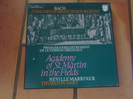 2 VINYLES 33 TOURS BACH CONCERTOS BRANDEBOURGEOIS NEUVILLE MARINNER DART - Classical