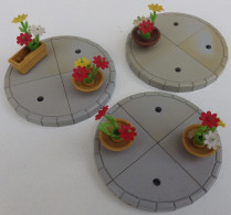 Lot De Pièces MAJOKIT Ou MAJO-KIT De MAJORETTE : 12 Trottoirs Quart De Cercle, 4 Pots De Fleurs, 1 Jardinière, 5 Fleurs - Otros & Sin Clasificación