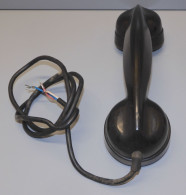 - COMBINE TELEPHONE BAKELITE NOIRE Pour TELEPHONE ANNEES 50/60 Jus Grenier     E - Telefonia